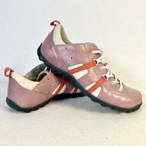 CAT Caterpillar Womens Leather‎ Shoes Pink Orange White Size 8.5 No. 72834￼